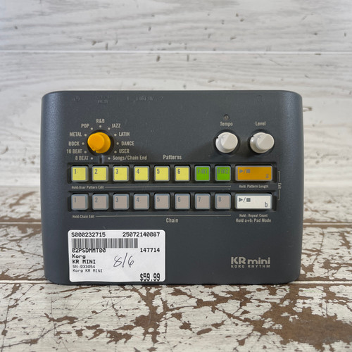 Vist Large View of Product Image Which is Used - Korg KR MINI Compact Drum Machine
