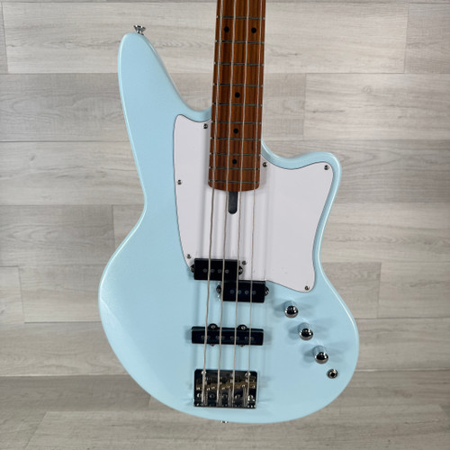 Vist Large View of Product Image Which is New Ashdown Roasted Saint 4-string Bass Guitar - Ice Blue - Headstock Blemish - See Photos 40112-AC-SAINT-IB