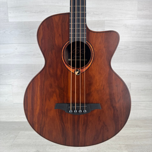 Used Lag Sauvage-BCE Acoustic-electric Bass Guitar - Natural - Gig Bag Included 40112-S000178783