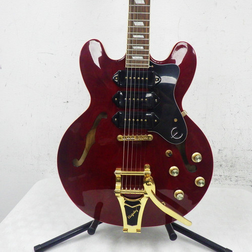 Vist Large View of Product Image Which is Used Epiphone Riviera P93 Semi-Hollow Electric Guitar Red 40042-S000259813
