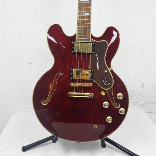 Vist Large View of Product Image Which is Used Epiphone Sheraton SHII Pro Semi-Hollow Electric Guitar Red 40042-S000259812