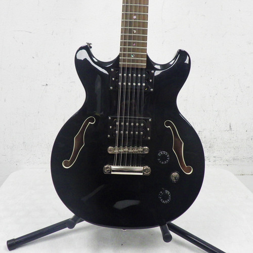 Vist Large View of Product Image Which is Used Dean BOCA 12 String Semi-Hollow Electric Guitar Black 40042-S000259820