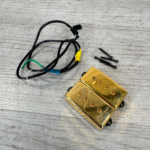 Vist Large View of Product Image Which is Used Dimarzio DP299GU Relentless P Bass Pickup Set - Gold 40112-S000178786