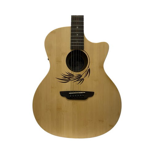 Used Luna WOODLAND BAMBOO GAE ACOUSTIC GUITAR Acoustic Guitar Natural 41126-S000090517