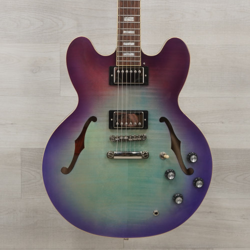 Vist Large View of Product Image Which is Used Epiphone ES-335 Semi-Hollow Electric Guitar Blue 40015-S000329093