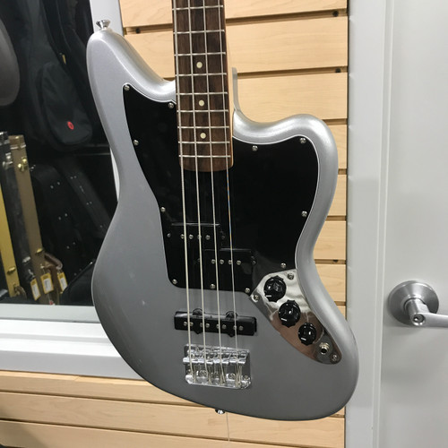 Vist Large View of Product Image Which is Used Squier VINTAGE MODIFIED JAGUAR BASS Bass Guitar Silver/Gray 4-String 41125-S000039675