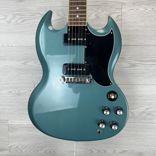 Vist Large View of Product Image Which is Used Gibson SG SPECIAL FADED PELHAM BLUE W/UPGRADES SG Type Electric Guitar Blue 6-String 41124-S000205367