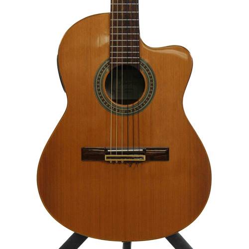 Vist Large View of Product Image Which is Used Alvarez AC65HCE Laminate Top Acoustic Guitar Natural