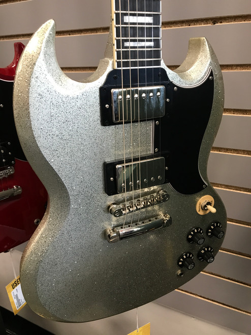 Vist Large View of Product Image Which is Used Epiphone EXCLUSIVE SG CUSTOM SG Type Electric Guitar Silver/Gray 6-String 41123-S000110250