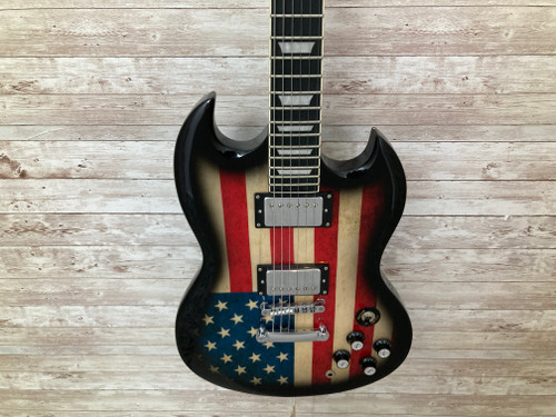 Vist Large View of Product Image Which is Used LEO JAYMZ DC AMERICAN FLAG Electric Guitar  41112-S000097665