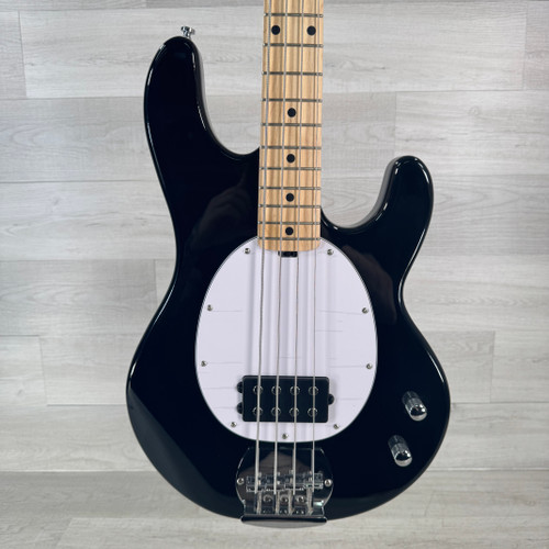 Vist Large View of Product Image Which is New Sterling By Music Man Intro Series Stingray Bass Guitar - Black 40112-ST-RAY2-BK-M1
