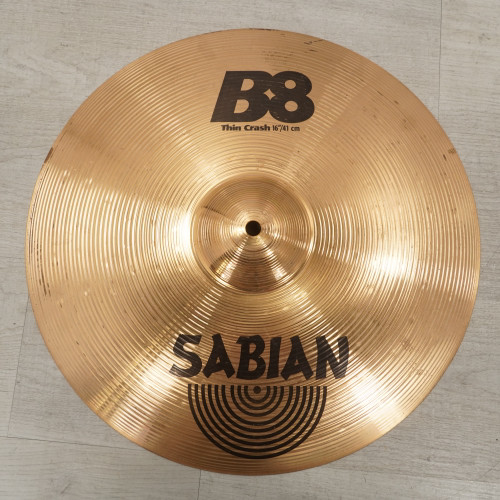 Vist Large View of Product Image Which is Used Sabian 16" B8 Thin Crash Cymbal 40015-S000329198