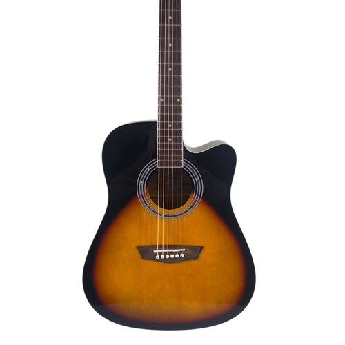Vist Large View of Product Image Which is Used Washburn WA90CE ACOUSTIC/ELECTRIC Laminate Top Acoustic Guitar 40090-S000080048