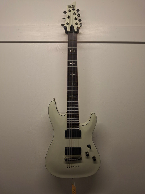 Vist Large View of Product Image Which is Used Schecter DEMON-7 Electric Guitar White 7-String 41116-S000048955