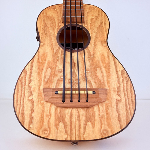 Vist Large View of Product Image Which is New Kala UBASS-BURL-ASH-ES Acoustic-Electric Natural UBASS w/GB 41121-S000051339