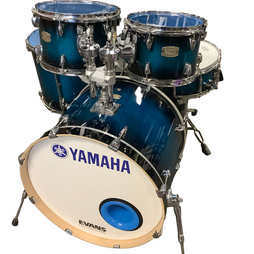 Vist Large View of Product Image Which is Used Yamaha STAGE CUSTOM 5PC Drum Shell Kit Blue 22" Kick Drum 40083-S000153295