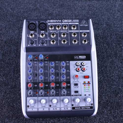 Vist Large View of Product Image Which is Used Behringer XENYX Q802USB MIXER W/PWR Compact Mixer