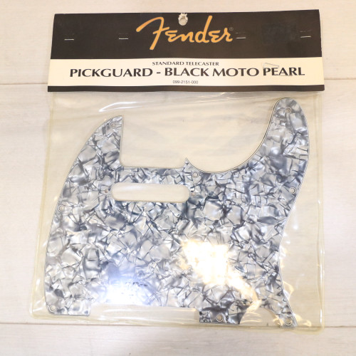 Vist Large View of Product Image Which is Used Fender BLACK MOTO PEARL TELECASTER PICKGUARD Guitar Accessory