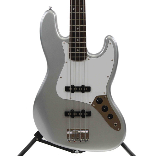 Vist Large View of Product Image Which is Used Squier AFFINITY JAZZ BASS J Type Bass Guitar Silver/Gray 4-String