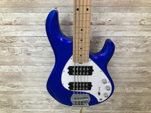 Vist Large View of Product Image Which is Used Sterling by Ernie Ball RAY5HH BASS Guitar Blue 5-String 41112-S000097724