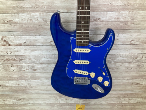 Vist Large View of Product Image Which is Used Squier AFFINITY QMT STRAT Electric Guitar 41112-S000097732