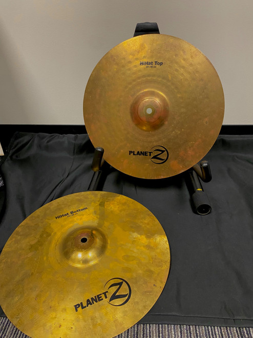 Vist Large View of Product Image Which is Used Planet Z PZ14T HI HATS Vintage Hi Hat Cymbals 14"