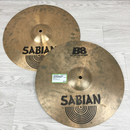 Vist Large View of Product Image Which is Used Sabian B8 Hi Hat Cymbals 14"