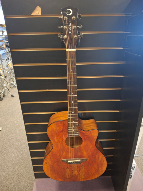 Vist Large View of Product Image Which is Used Luna GYP E SPALTED GC Acoustic Guitar Wood 41116-S000048998