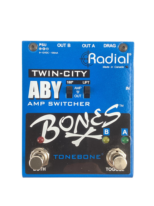 Vist Large View of Product Image Which is Used Radial Twin-City Bones ABY Amp Switcher Pedal