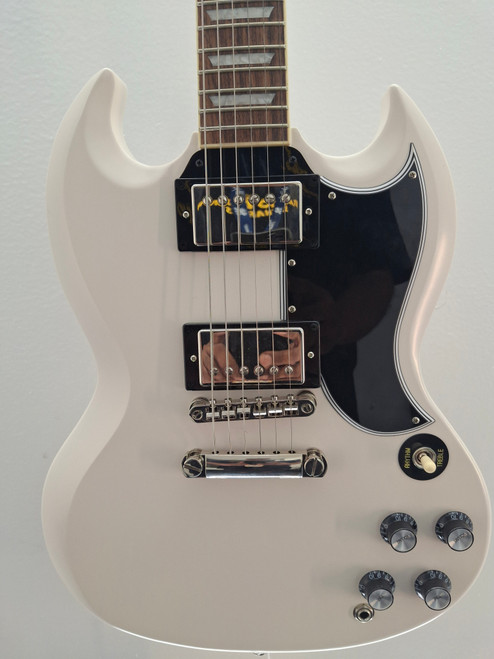 Vist Large View of Product Image Which is Used Epiphone 1961 LES PAUL SG STANDARD AGED Electric Guitar White 6-String