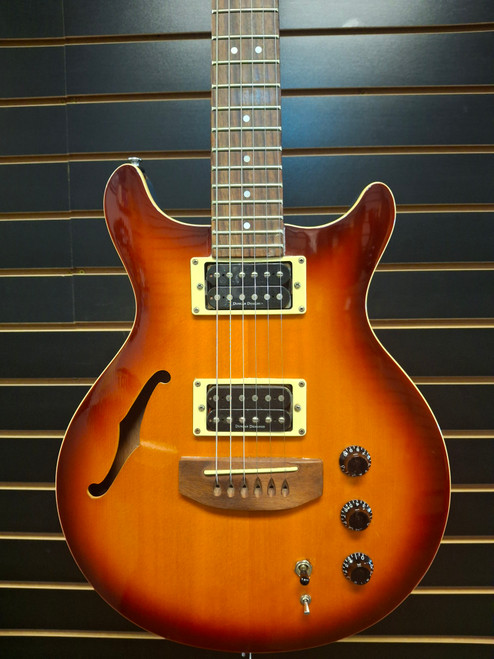Vist Large View of Product Image Which is Used Hamer DUOTONE MIK DOUBLE CUT Electric Guitar Sunburst 6-String