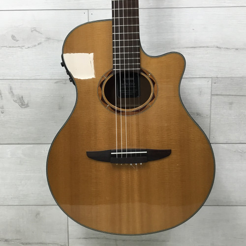 Vist Large View of Product Image Which is Used Yamaha NTX700 Classical Cutaway Solid Top Acoustic/Electric Guitar Wood