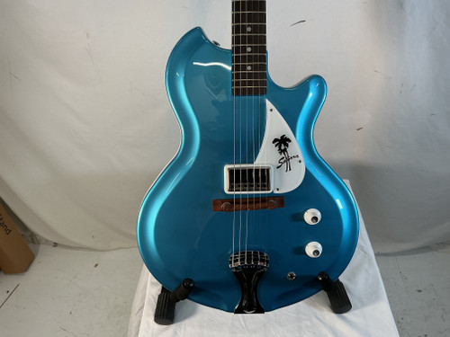 Vist Large View of Product Image Which is Used Supro AMERICANA SERIES SAHARA Offset Double Cutaway Electric Guitar Blue 6-String