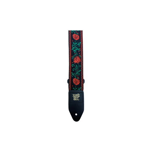 Vist Large View of Product Image Which is New ERNIE BALL CLASSIC JACQUARD STRAP - WESTERN ROSE