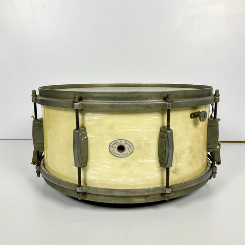 Vist Large View of Product Image Which is Used Ludwig and Ludwig Elkhart 6.5 x 14 Vintage Wood Snare Drum 14"