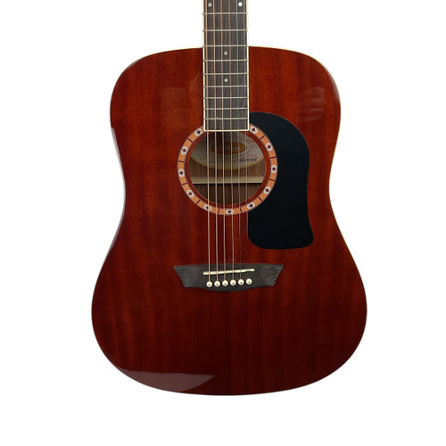 Vist Large View of Product Image Which is New Washburn WD100DLMK-U Laminate Top Acoustic Guitar Red