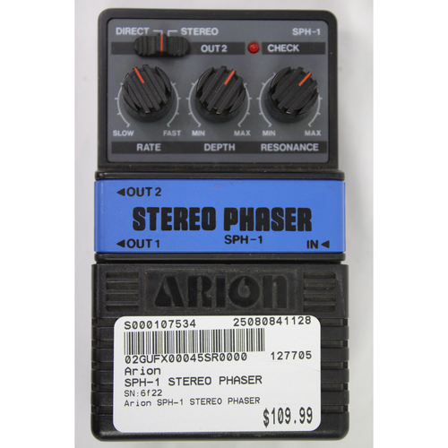 Vist Large View of Product Image Which is Used Arion SPH-1 STEREO PHASER Vintage Chorus Pedal