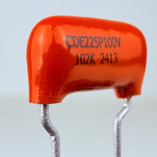 Vist Large View of Product Image Which is New Orange Drop 225P Series .001uf/100V Capacitor (Small body/Low Voltage/Guitar Cavity)