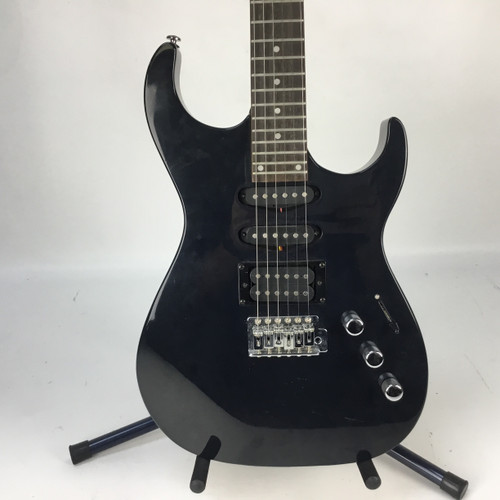Vist Large View of Product Image Which is Used Silvertone SIK-1/MBM S Type Electric Guitar Black 6-String