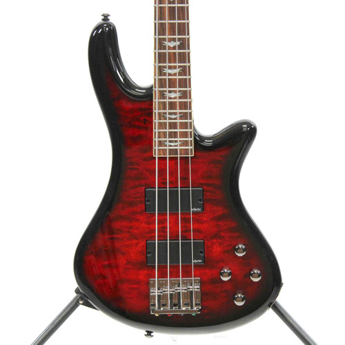 Vist Large View of Product Image Which is Used Schecter DIAMOND SERIES EXTREME J Type Bass Guitar Red 4-String