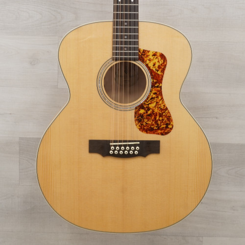 Vist Large View of Product Image Which is Used Guild F-2512E Solid Top Acoustic Guitar Natural
