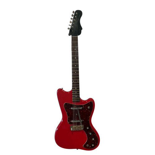 Vist Large View of Product Image Which is Used Silvertone DANELECTRO 1450L W/GIG BAG Vintage S Type Electric Guitar Red 6-String