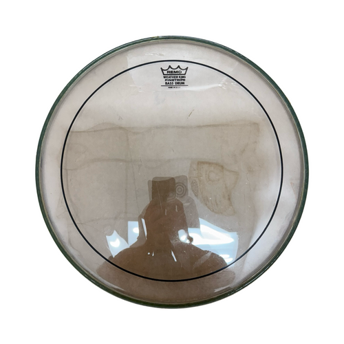 Vist Large View of Product Image Which is Used Remo 18-INCH WEATHER KING PINSTRIPE BASS DRUM Bass Drum Head