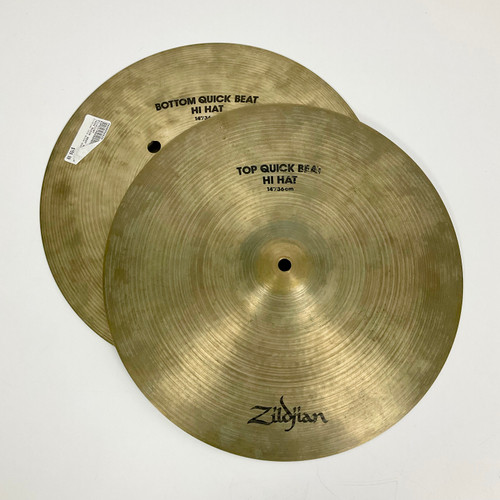 Vist Large View of Product Image Which is Used Zildjian 14IN Quick Beat Vintage Hi-Hat Cymbals
