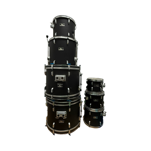 Vist Large View of Product Image Which is Used Pearl EXPORT SERIES 7-PIECE HEAVY DUTY ROCK SE Drum Kit Black 22" Kick Drum