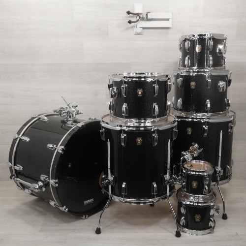 Vist Large View of Product Image Which is Used Ludwig 8pc Classic Maple Drum Shell Kit Black Sparkle