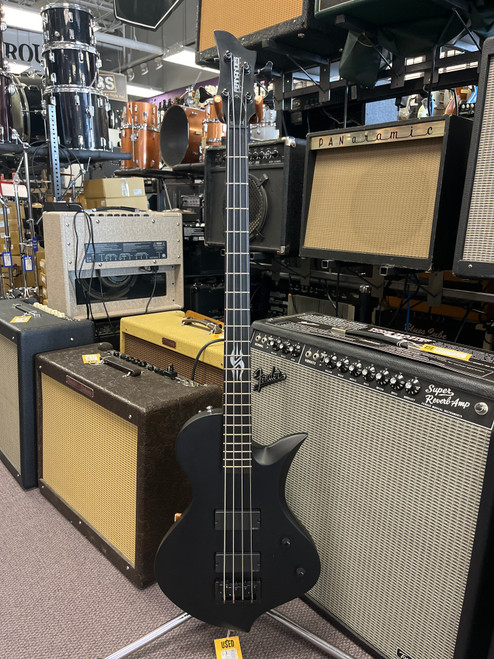 Vist Large View of Product Image Which is Used Fernandes BLACK WIDOW Modern Metal Bass Guitar Black 4-String