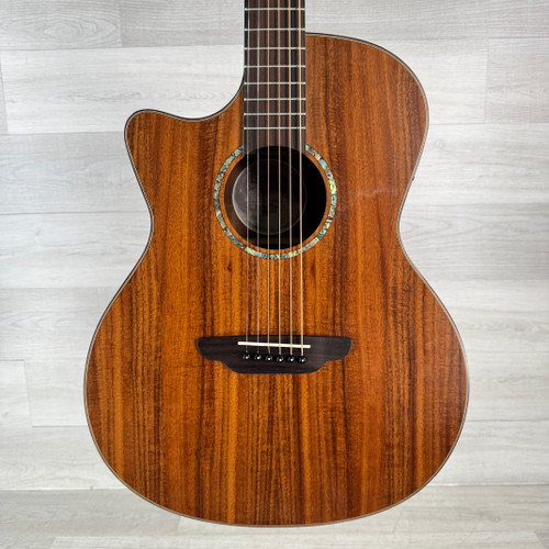 Vist Large View of Product Image Which is Used Luna High Tide Koa Grand Concert Left-handed Acoustic-electric Guitar - Satin Natural