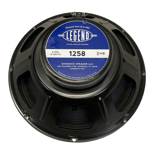 Vist Large View of Product Image Which is Used Eminence 12 Inch Legend 1258 8ohm 75 Watts Raw Speaker