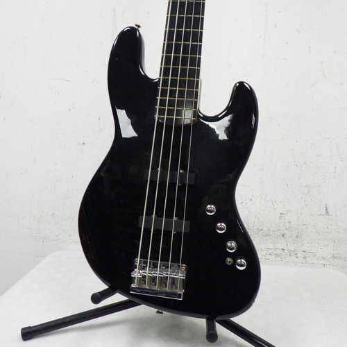 Vist Large View of Product Image Which is Used Squier Deluxe Jazz Bass V Bass Guitar Black 5-String